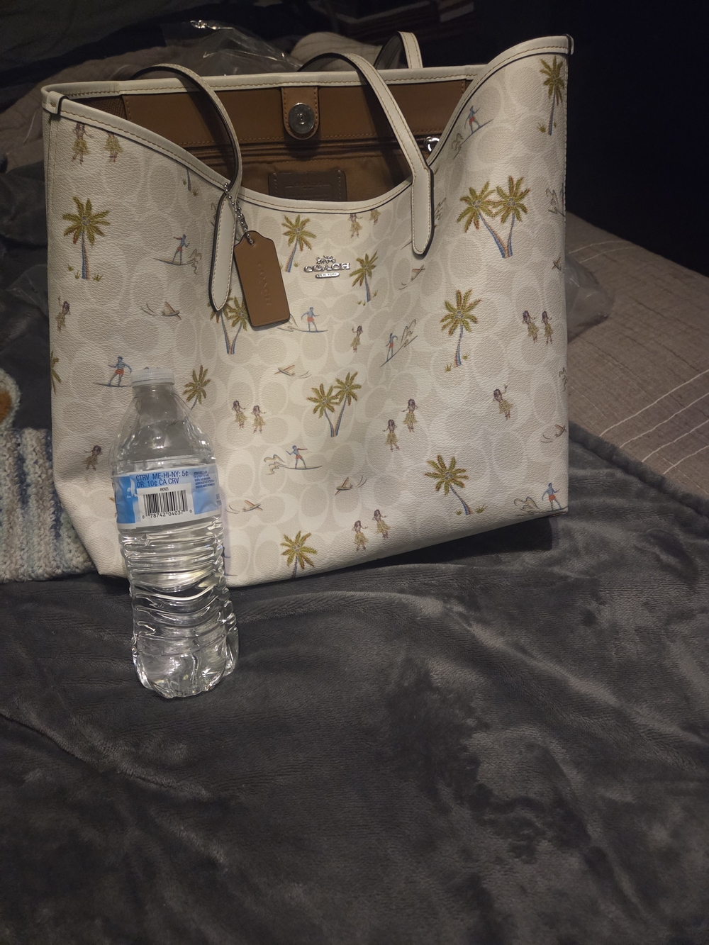 Coach Palm-Print Tote Hula City